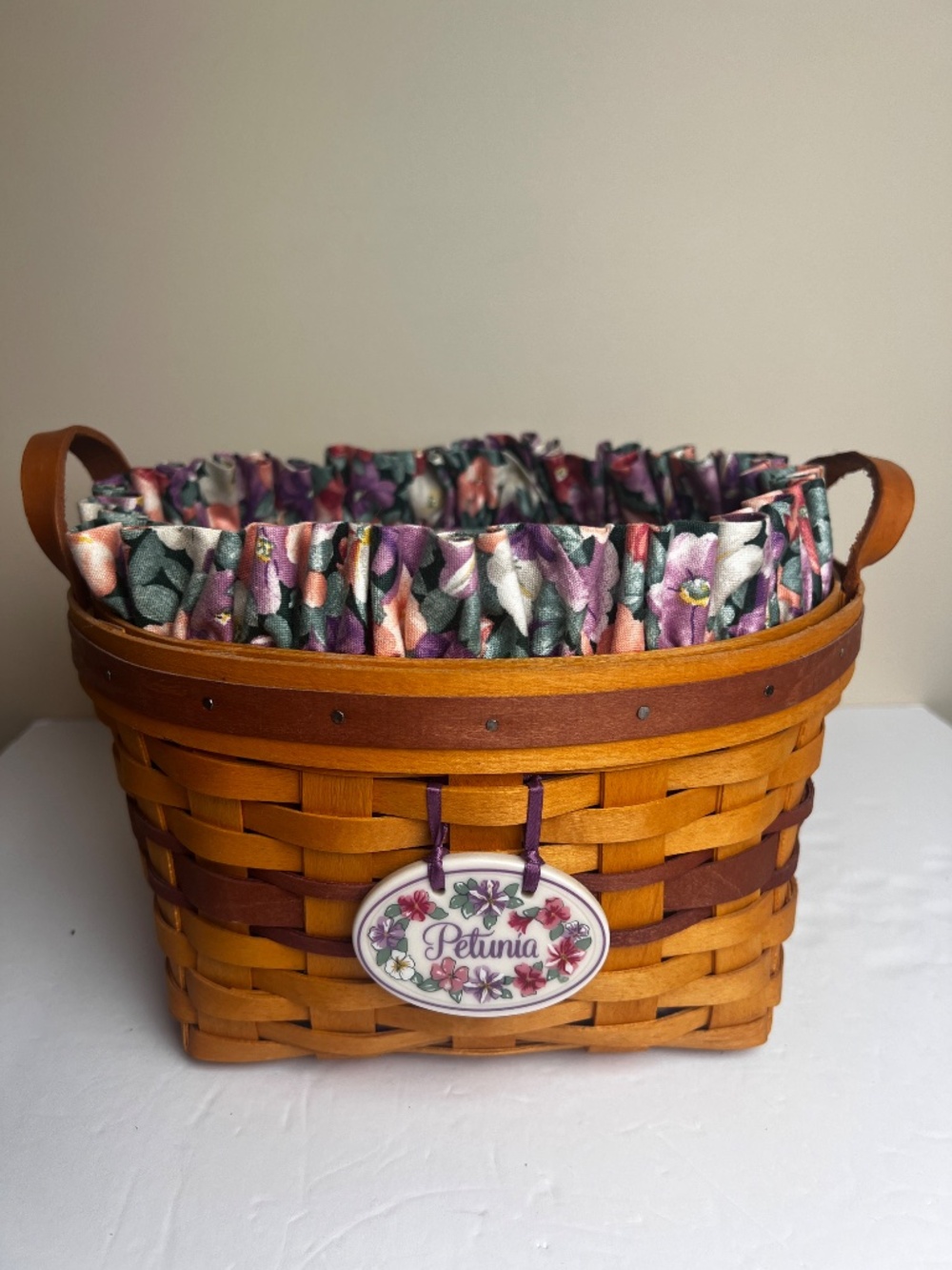 1997 May Series Longaberger Petunia Basket liner and protector